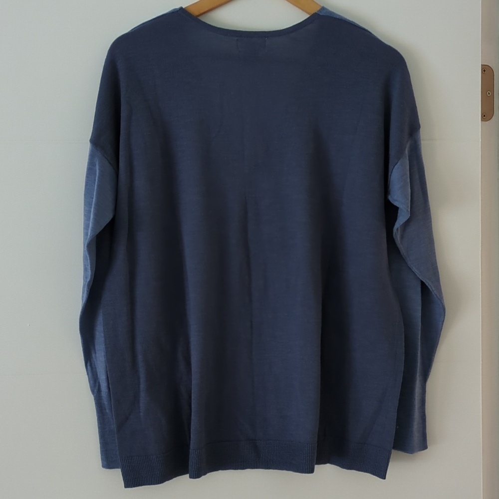 Old Navy Blue & Green Two Lightweight Sweaters Bundle Fall Casual Relaxed Fit XL - Picture 3 of 7